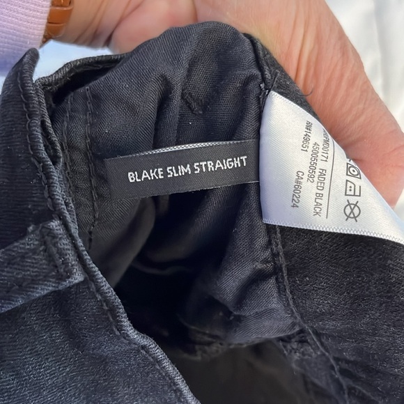 Hudson Blake Slim Straight Black Jeans size 30, 32L - Picture 13 of 16